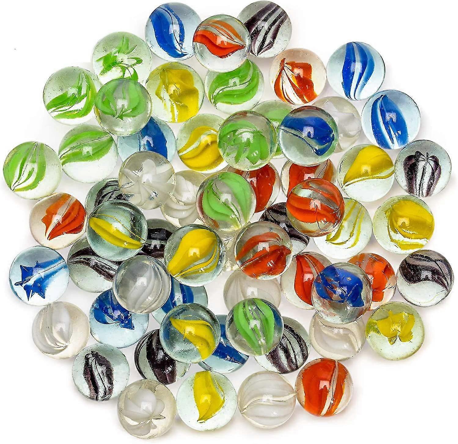 100 stykker tradisjonell assortert fargerik klassisk retro glass klinkekuler katter øye klinkekuler klassiske spillleker