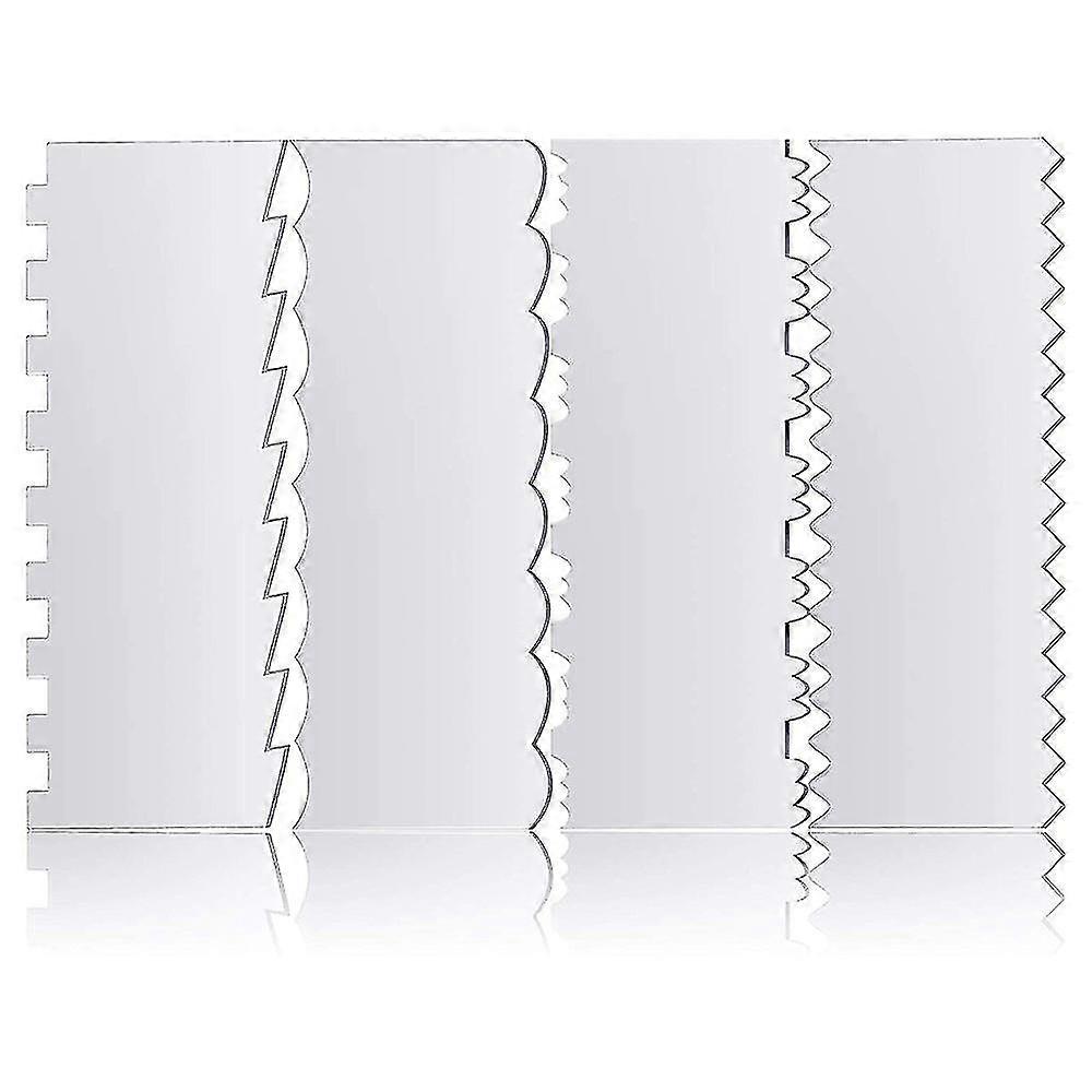 4 Pack Clear Acrylic Cake Spatula Kitchen Baking Tool Decor