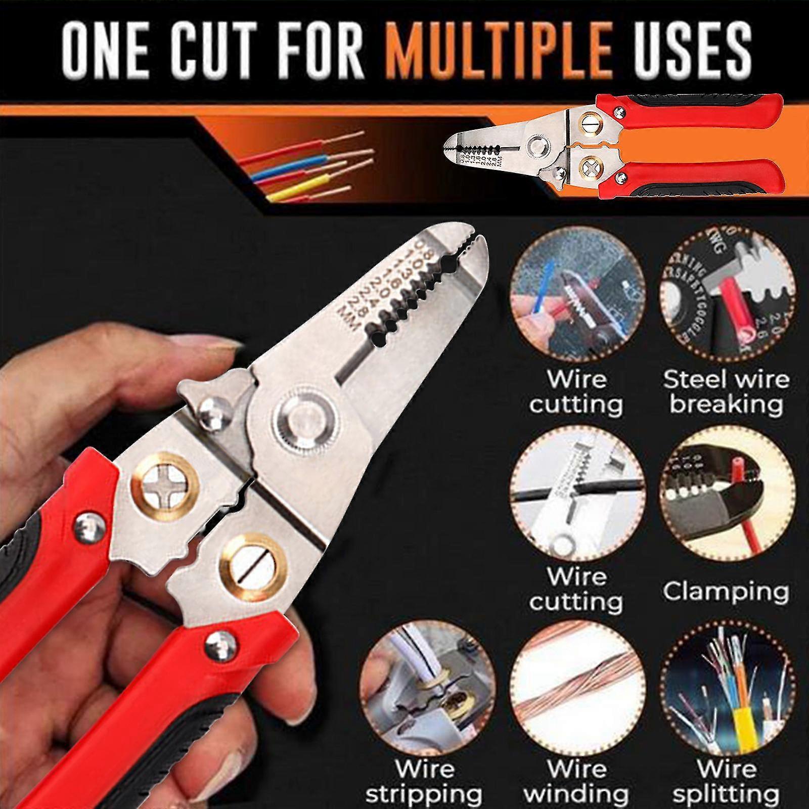 Multifunctional Wire Splitting Pliers Wire Peeling And Pressing Wire Splitting And Winding Pliers
