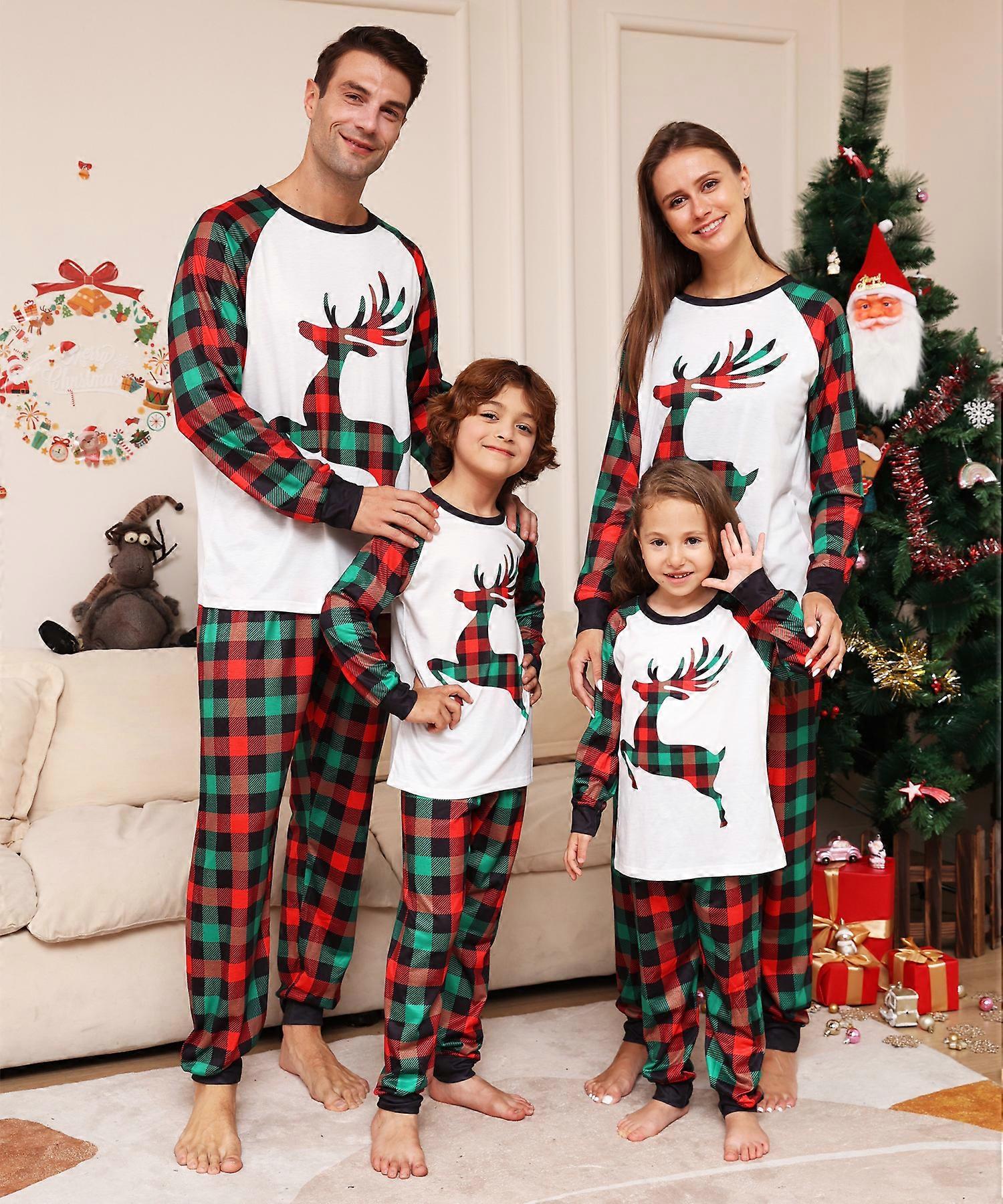 Julpyjamas Familjer Julpyjamasset Pyjamasset för familjer-Style19AS