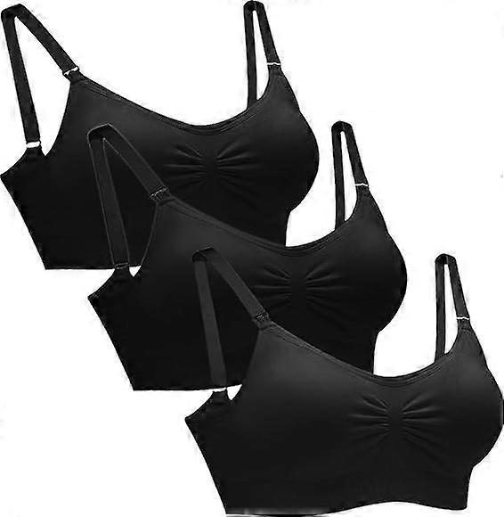 3PACK Full Bust Seamless Nursing Maternity Bras Bralette S-XXL