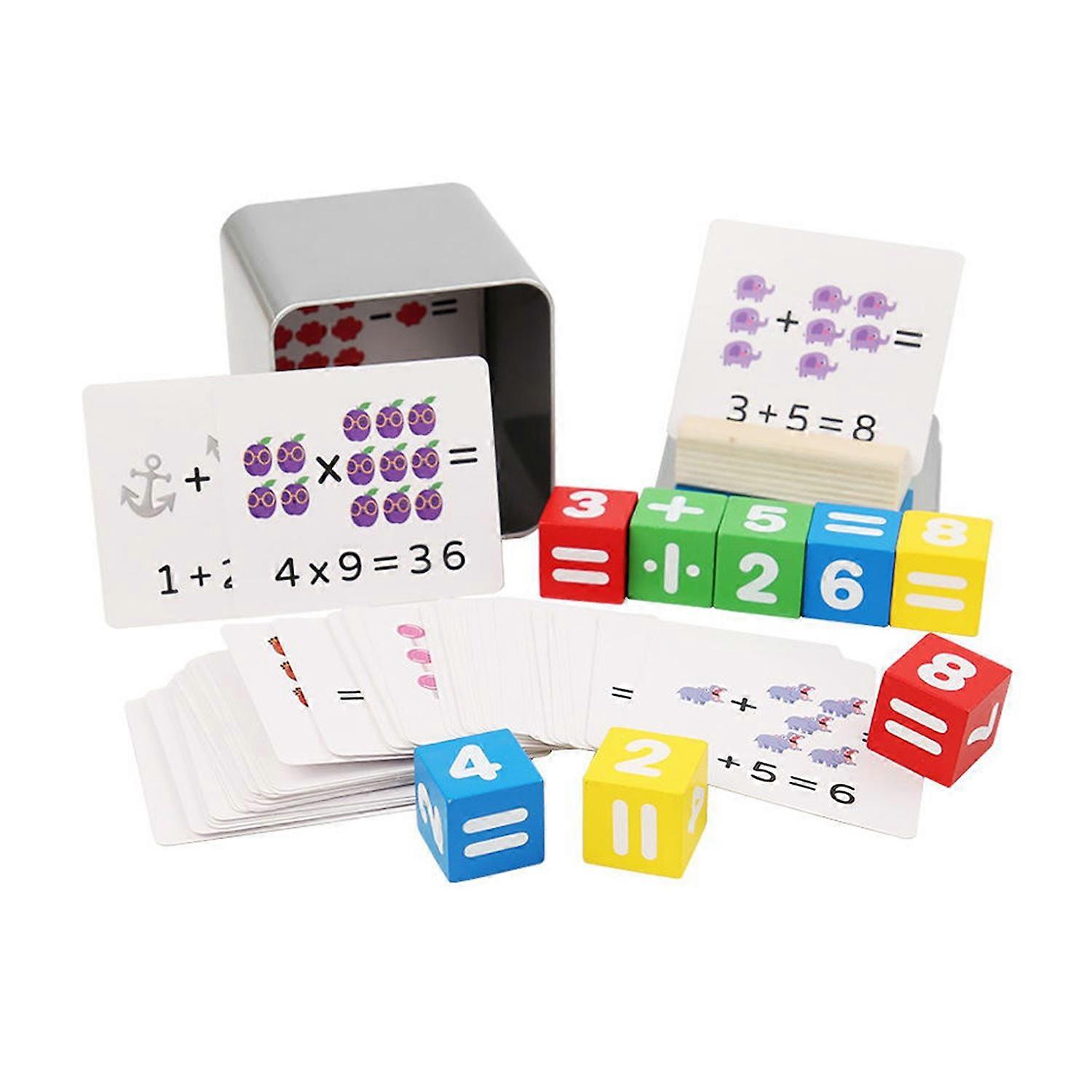 1 Set Kids Math Matching Game Addition Subtraction Multiplication Division Learning Flashcards