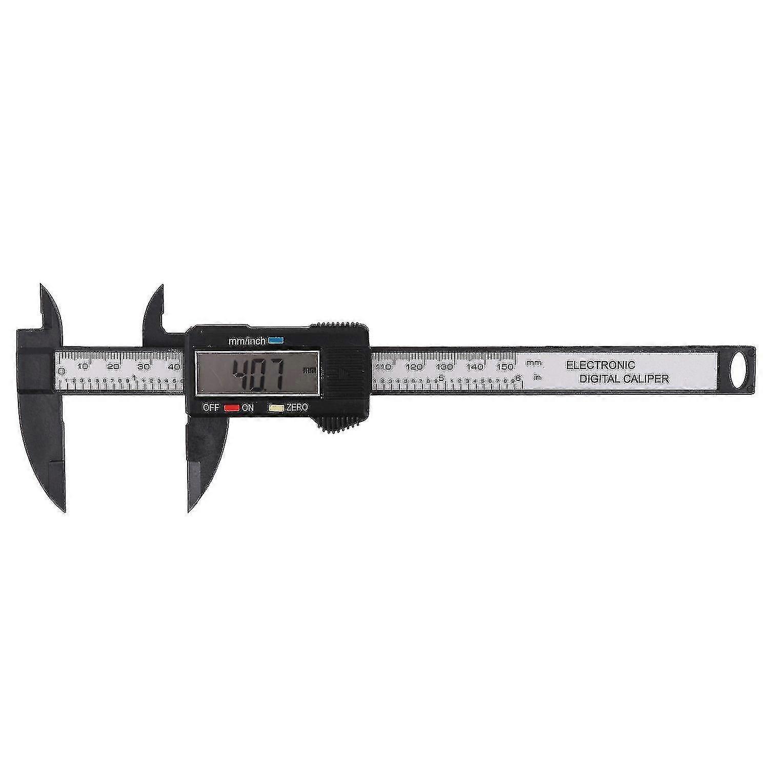 6" Digital Lcd Vernier Caliper - Black/silver