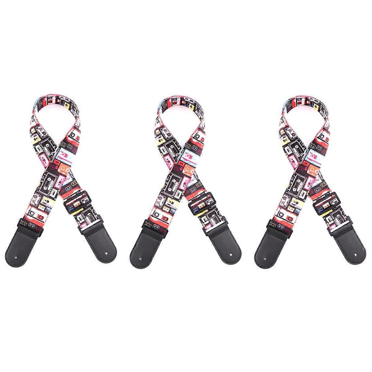 Gitarrrem, jacquardbroderad bomullsrem, lämplig för bas, akustisk och elgitarr, B