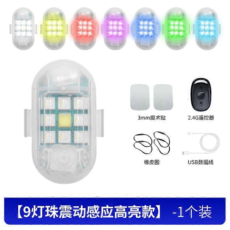 Waterproof 7 Colors Motorcycle Aircraft Flashing Taillight Bike Light Model with 2.4G Remote Control Car Warning Lamp