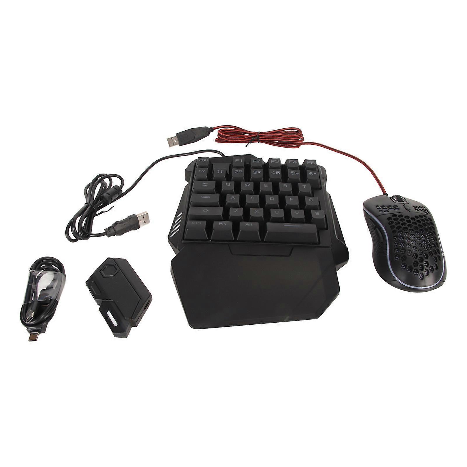 Keyboard Mouse Converter Set Programmable Wired Mechanical Keyboard Mouse Adapter Combo for PS for Xbox for Switch