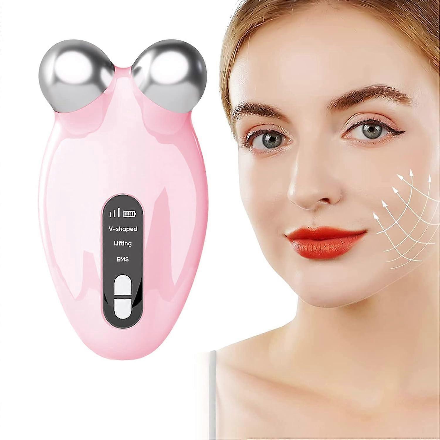 Microcurrent Facial Device,Upgrade Face Neck Massager for Anti Aging and Wrinkles, Intelligent Double Chin Eliminator,V-Face Sculpting Tool,Best Gift