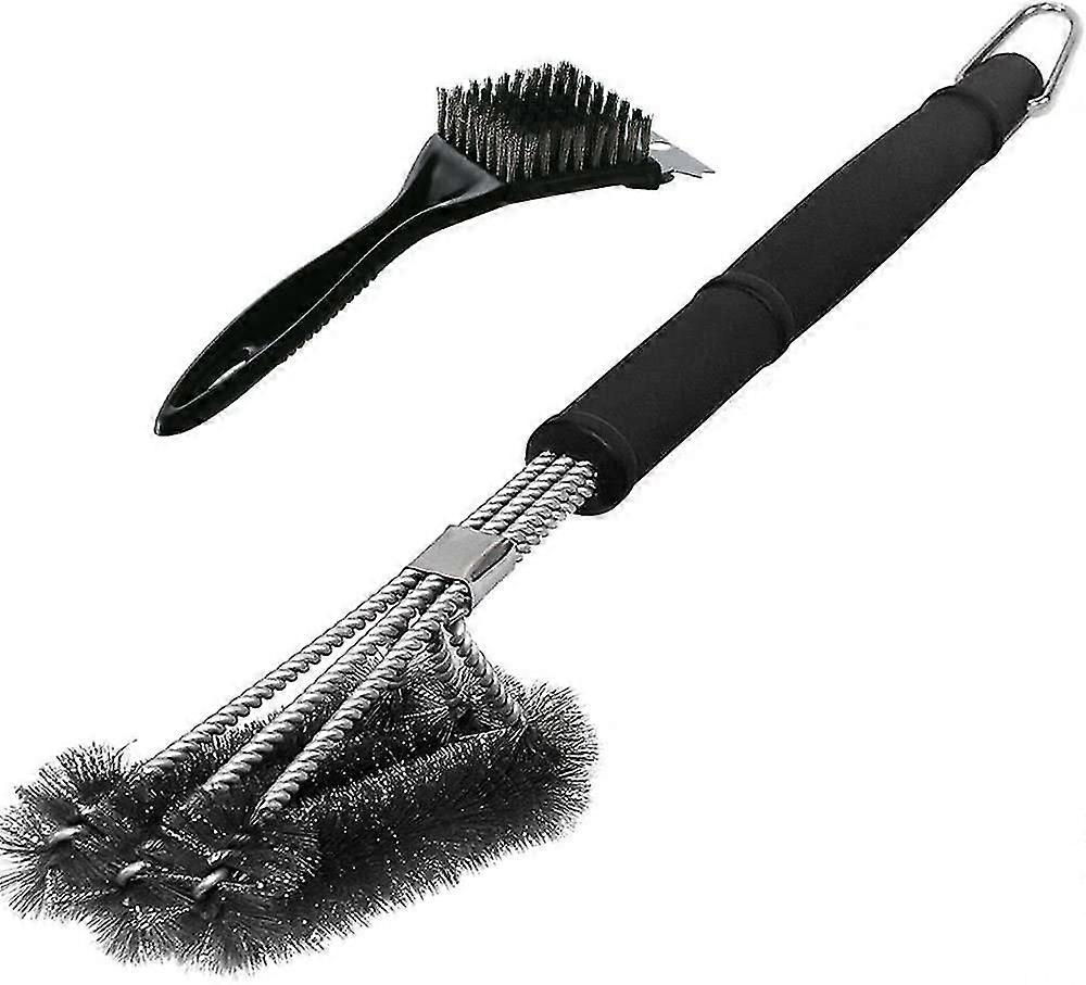 Barbecue Brush Stainless Steel ,18" Long Handle 3-in-1 Grill Brush - Brushes