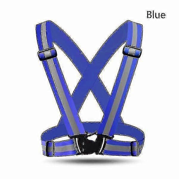 Visibility High Adjustable Reflective Vest Gear Strap Jacket Runner