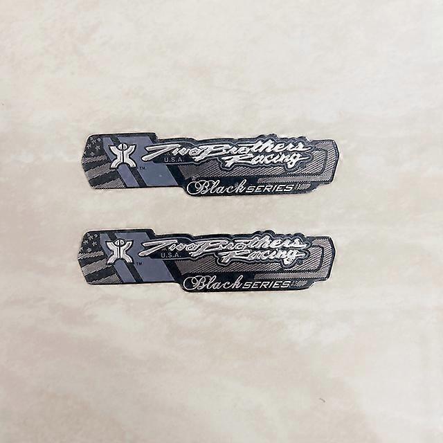 2pcs Motorcycle Vehicle Decals Two Brothers Racing Aluminium Alloy Heat-resistant Motorcycle Exhaust Pipe Vehicle Decals Scooter Refit Decal
