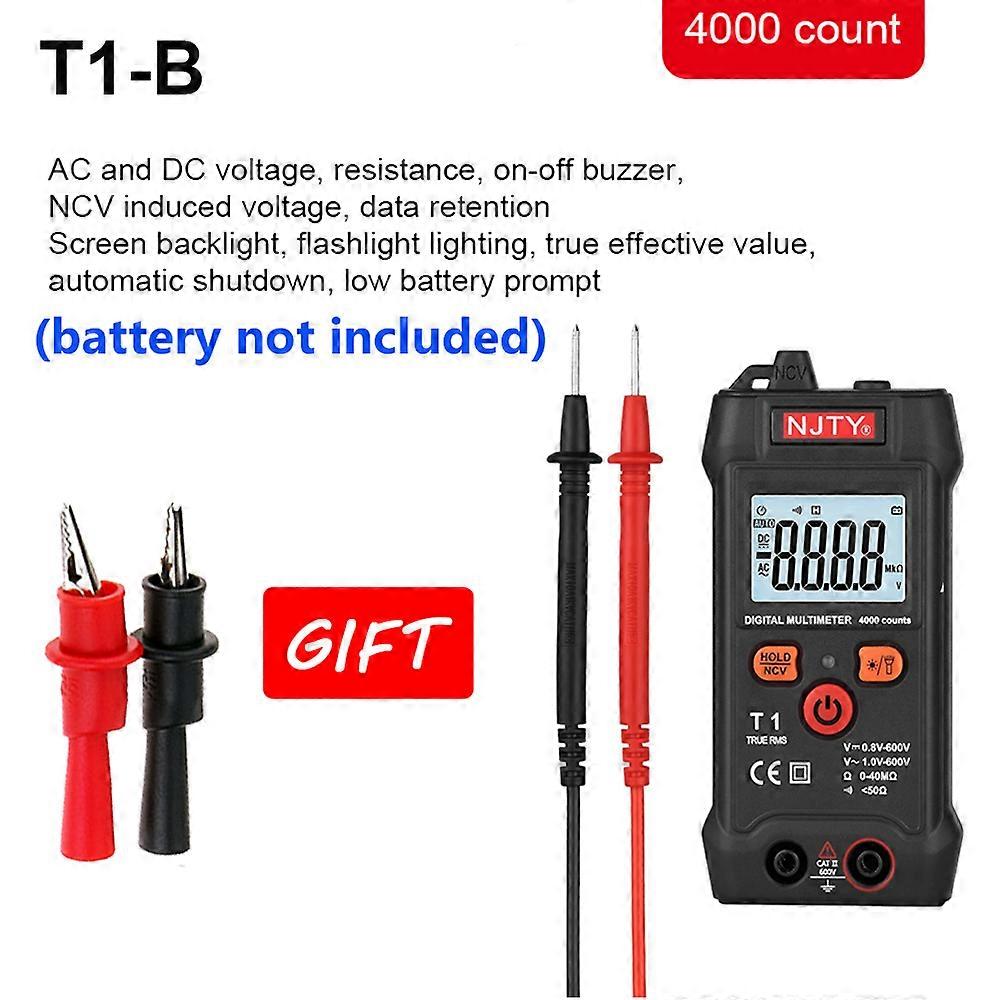 True RMS Digital multimeter 4000 Counts 600V automatic range AC DC voltage tester portable smart meter NCV ohm flashlight