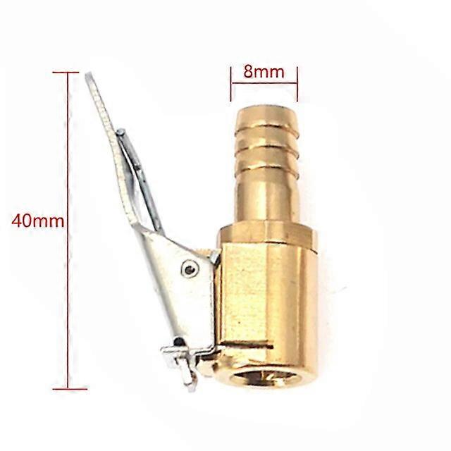 Car Tire Air Chuck Inflator Pump Valve Connector Clip-on Adapter Car Brass 8mm Tyre Wheel Valve for Inflatable Pump-Motor Vehicle Wheel Parts