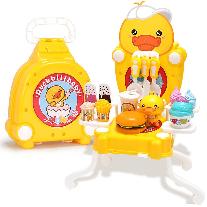 Platypus Simulation Kitchen Play House Portable Storage Tool Table Toy Set