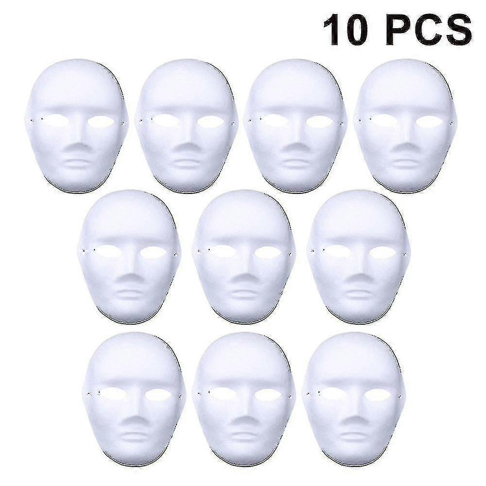 ハロウィンマスク プラスチック製 手芸・絵画用 10枚セット