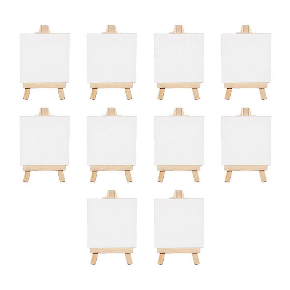 Mini Canvas Panel Wooden Easel Sketchpad Settings for Painting Craft Drawing Decoration Gift and Kids' Learning