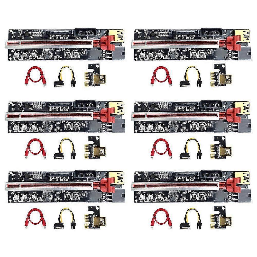 6pcs 011mini Pci-e Carte de montage 1x à 16x Carte d’extension Pci-e Usb