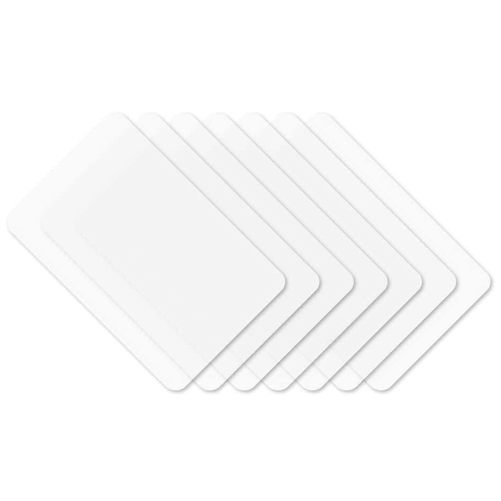Ensemble de 8 sets de table transparents Lavable White Dining Table Set Tapis De Plastique Antidérapant Résistant À La Chaleur