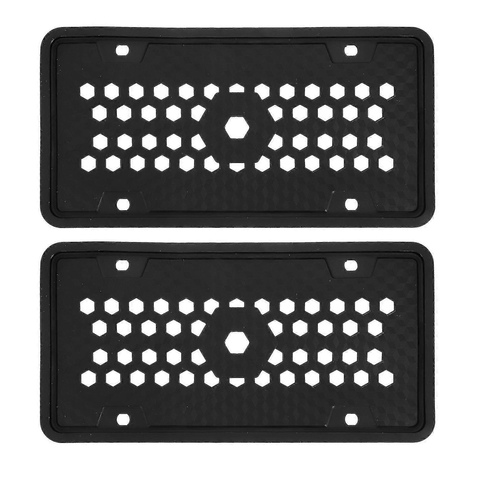 2pcs Silicone License Plate Frames Universal Us Car License Plate Brackets