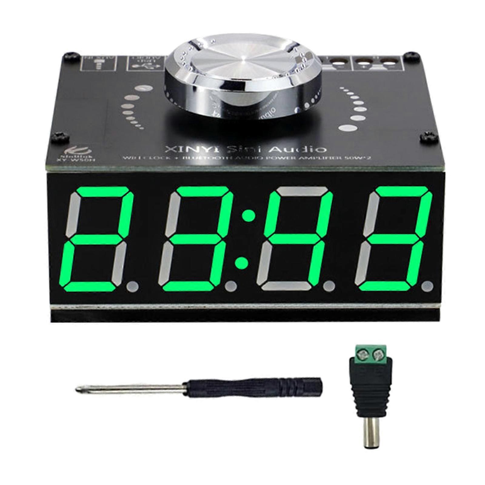 5.0 Stereo for DC 8-24V Amplifier Board AUX USB Sound with WIFI Timing Clock