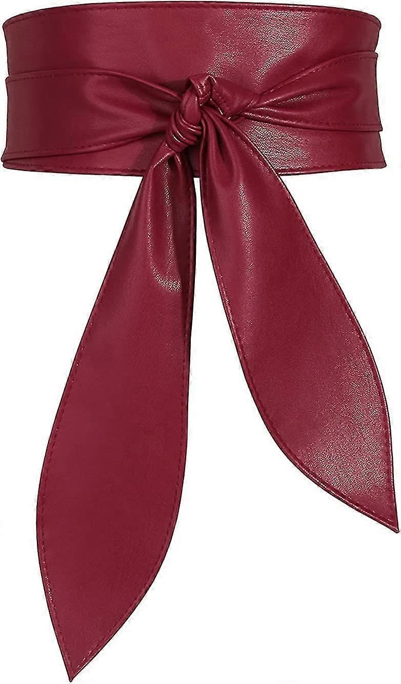 Ceinture large en cuir souple pour femme, ceinture large nouée, ceinture à nœud papillon, ceinture élégante