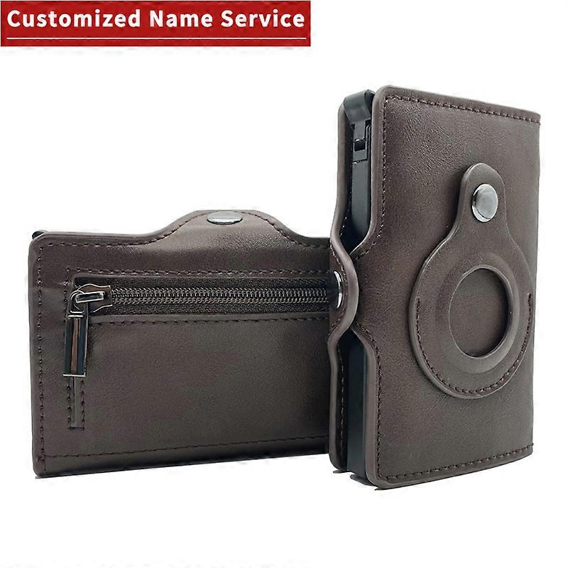 Customized Name Wallet Rfid Card Holder Men Airtag Wallet Money Bag Leather Purse Slim Wallets For Apple AirTags Tracker Air Tag