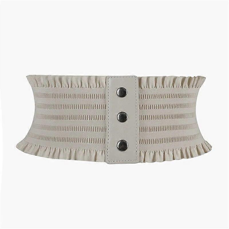 2023 New Design Women's Black Elastic Wide Waistband Pu Leather Cummerbund Ladies Designer Overcoat Belt for Women