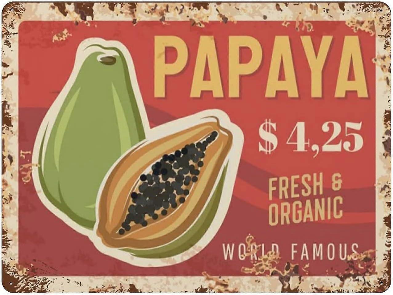 スイカファームフルーツブリキサインメタルプラークアートハンギングアイアンペインティングレトロホームキッチンガーデンガレージ壁の装飾12 "x16"