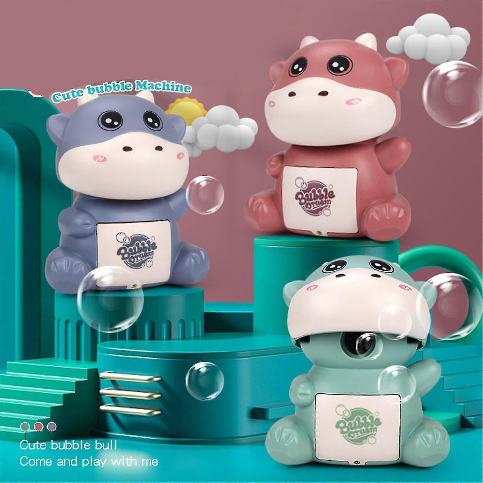 Cattle Bubble Machine Automatic Blower Portable Bubble Maker For Kids 3pcs 50ml