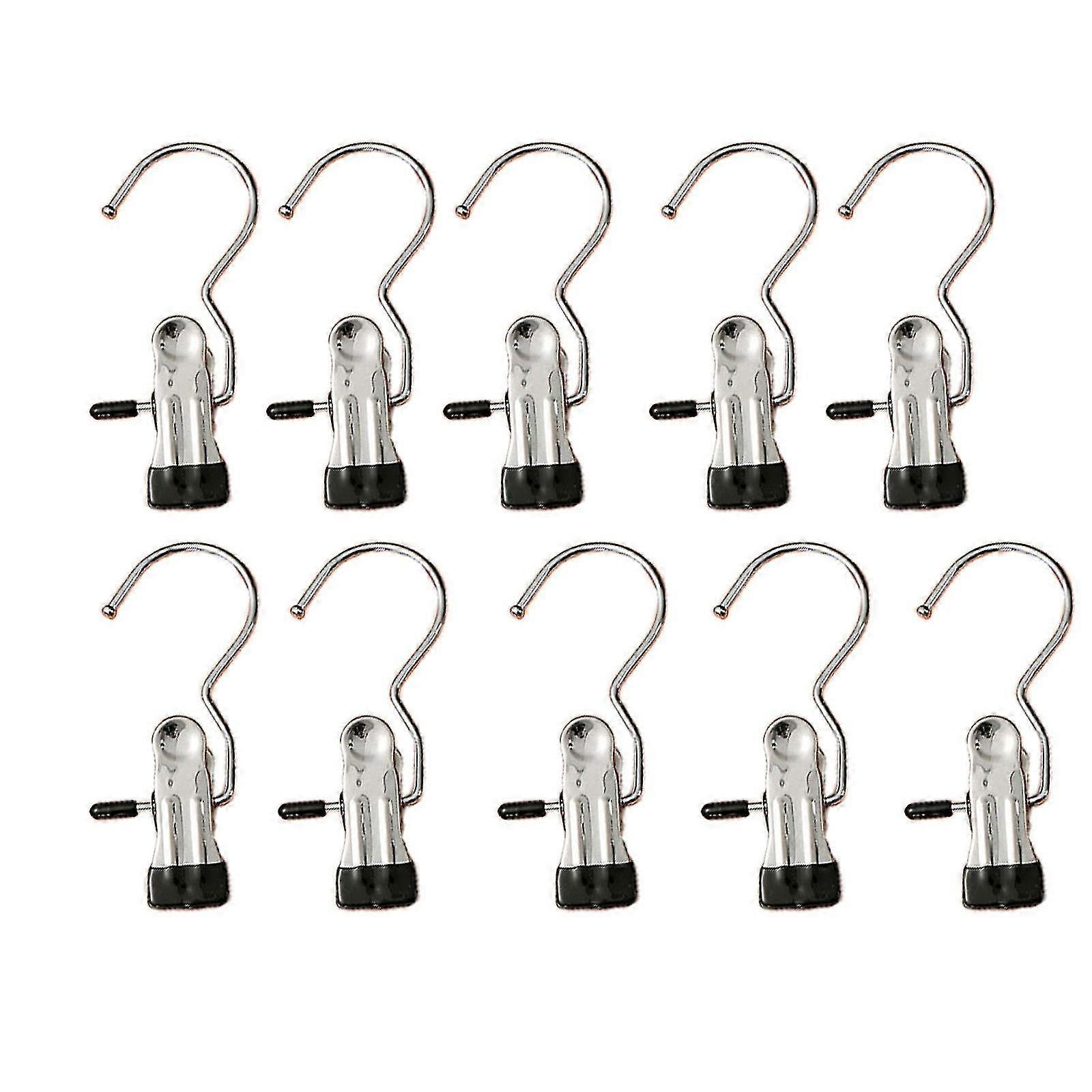 10pack Boot Hanger For Closet, Laundry Hooks With Clips, Boot Holder, Hanging Clips