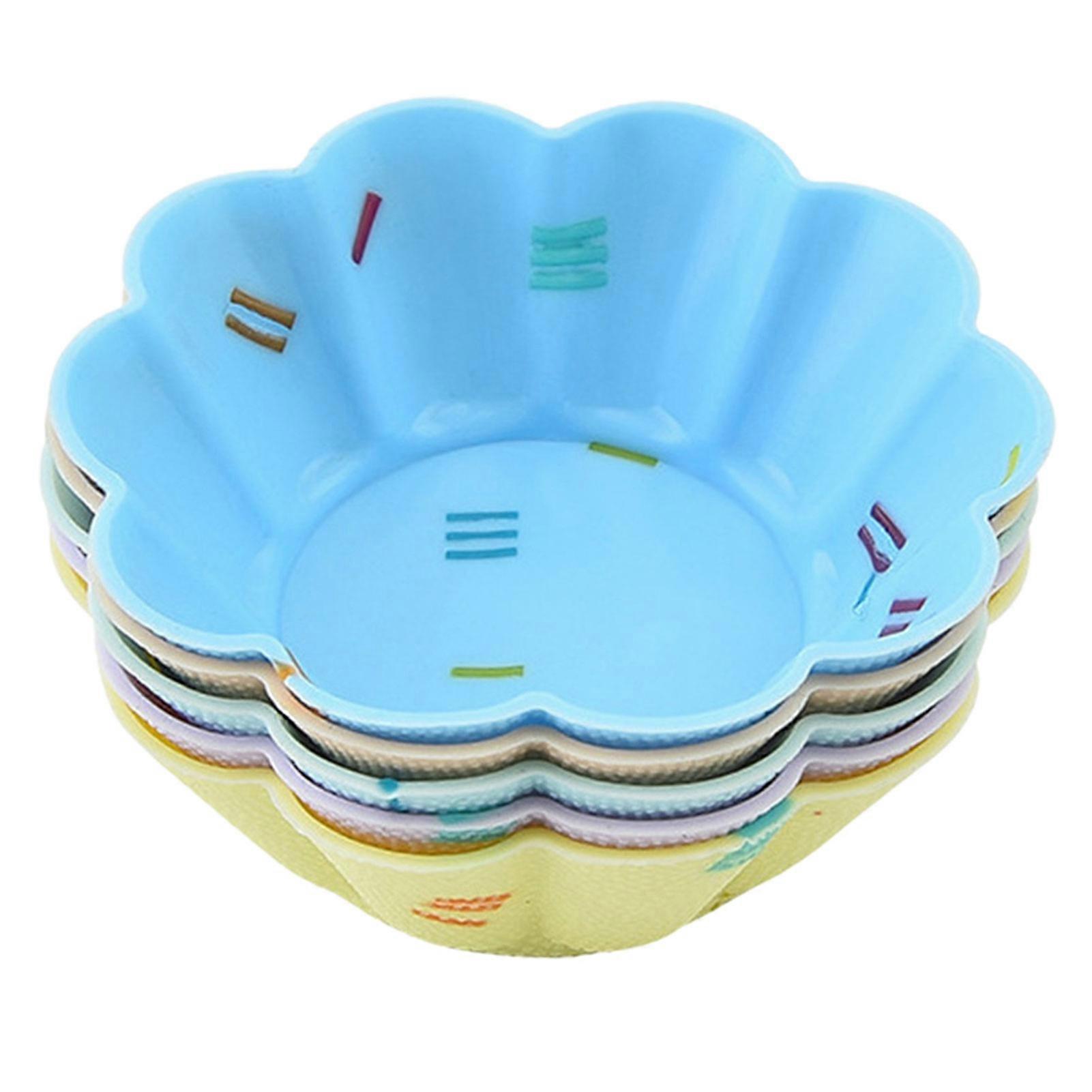 5Pcs Baking Mold Non-sticky Easy Demoulding Stackable Egg Tart Donut Muffin Cup for Kitchen