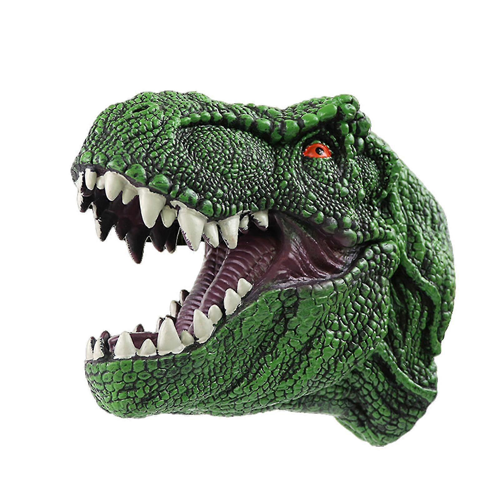 Dinosaur Puppet Realistic Dinosaur Head Hand Puppets Toy Flexible Rubber Hand Puppet Soft Rubber T Rex Dinosaur Toys For