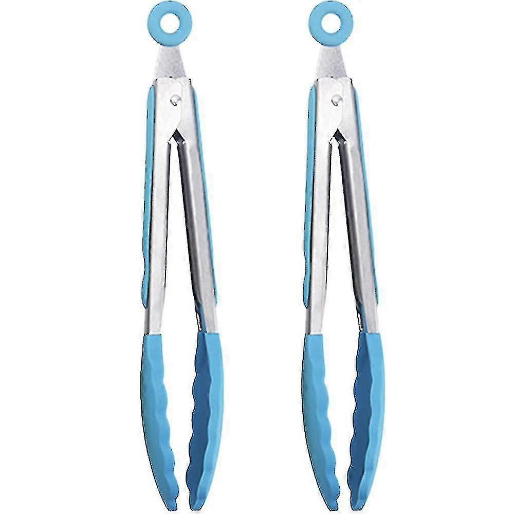 Premium Stainless Kitchen Tongs With Silicon Tips, Set Of 2 -xx