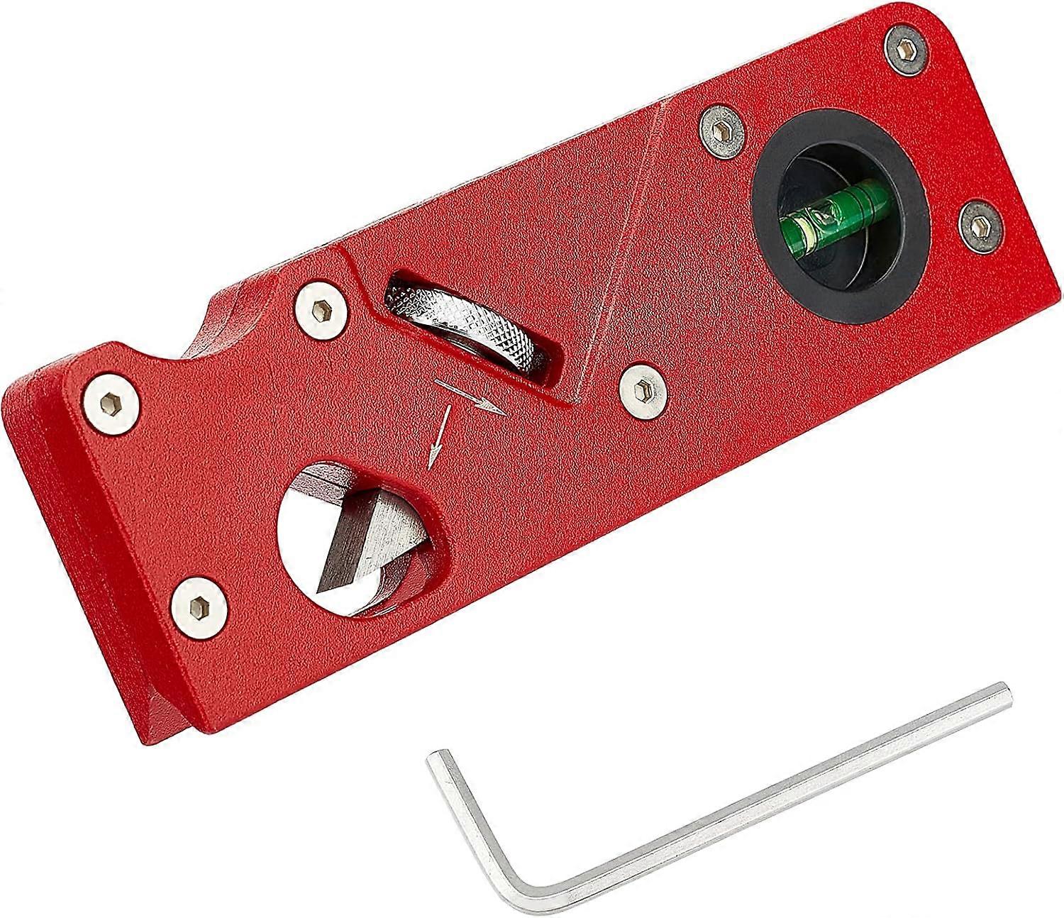 Woodwork Hand Planer Chamfer Plane for Wood Woodworking Edge Corner Plane Flattening Tool for Quick Edge Trimming and Chamfering (Red) DIY