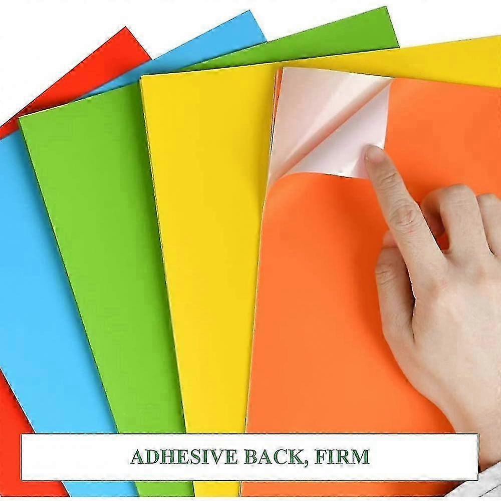 50 Sheets Of Self-adhesive Colored Paper A4 297 * 210 Mm, For Address Labels And Printing, Suitable For Lasers, Copier Printing QWK
