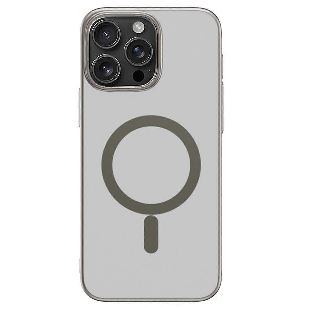 For iPhone 16 Pro Max Case Compatible with MagSafe Matte PC Back Cover - Titanium