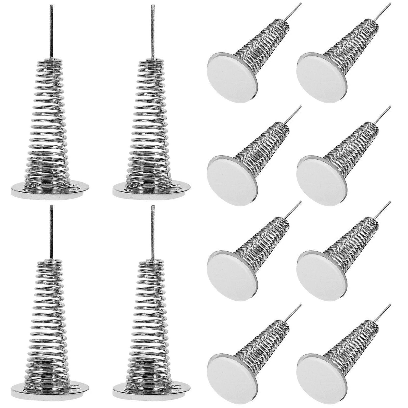 12pcs Clay Ornament Spring Base Adhesive Spring Base Fortune Cat Spring Base Doll Swing Spring