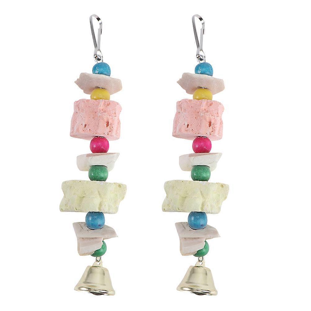 2 Pcs Rabbit Toys Bird Parrot Tearing Toys Cuttlebone Parrot Toy Mineral Chew Toy Bird Chew Toy Bird Mineral Block