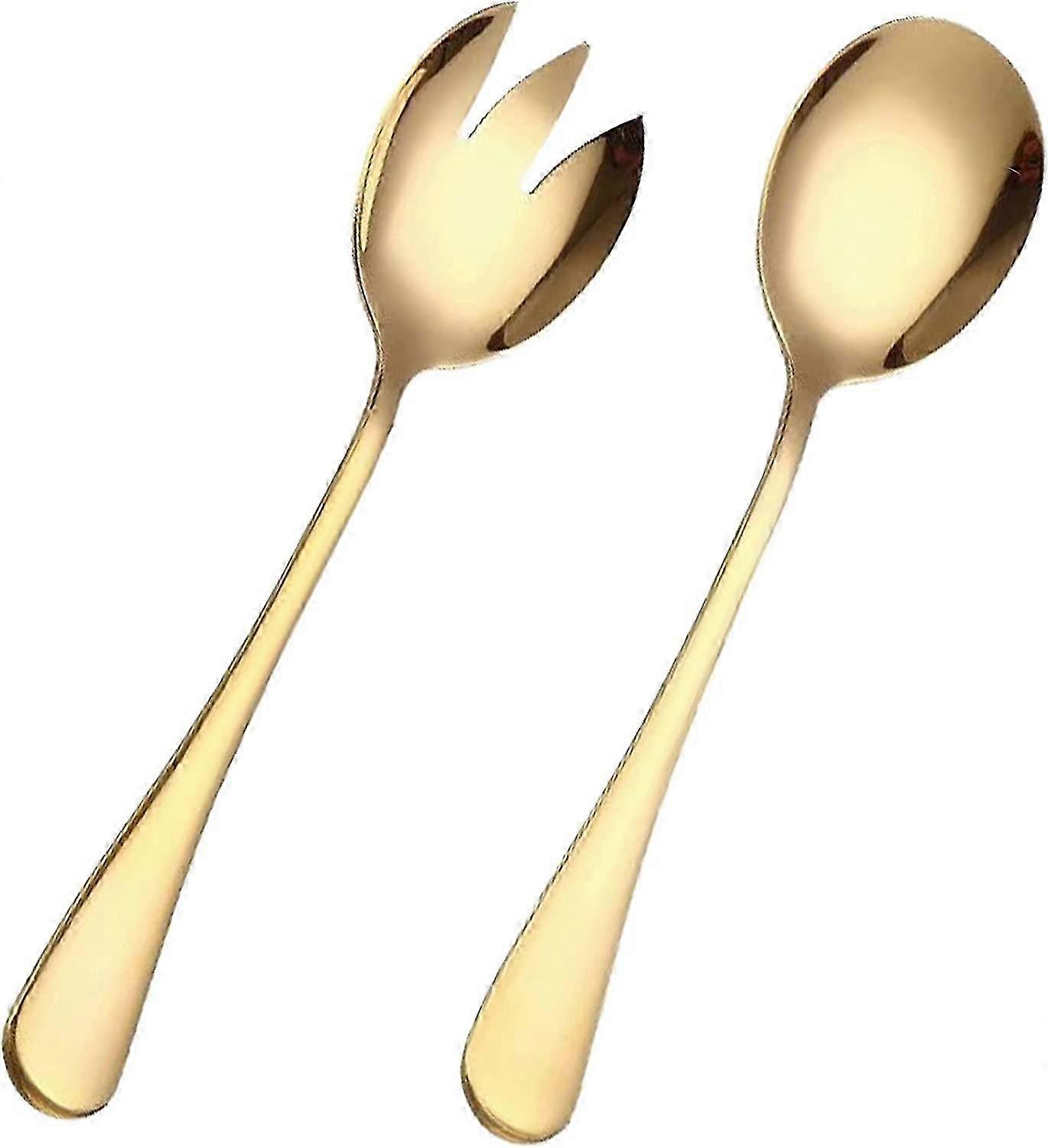 2-Piece Restaurants Salad Servers Dishwasher Safe Matt Stainless Stee