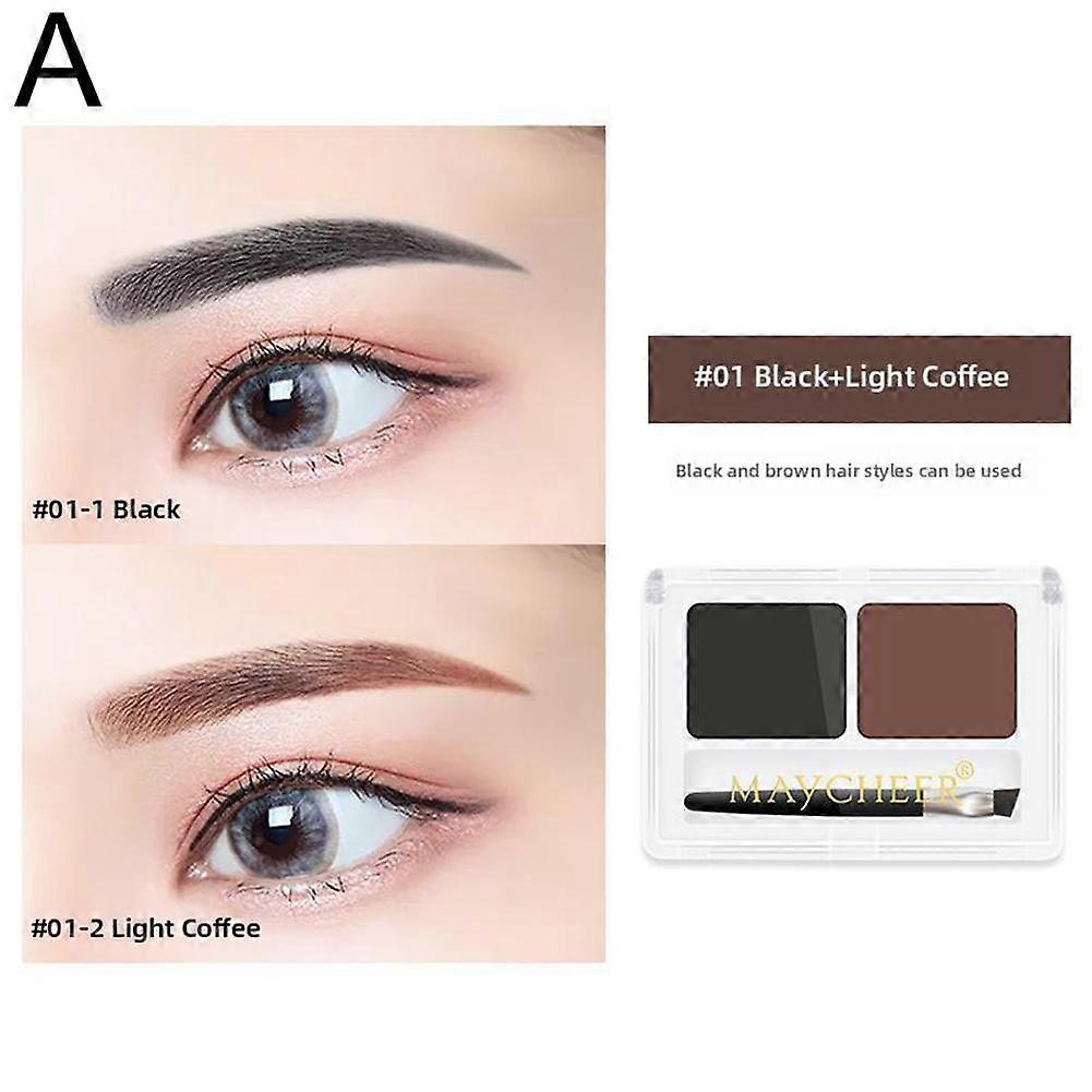Double Color Eyebrow Powder Natural Three-dimensional Waterproof and Sweatproof