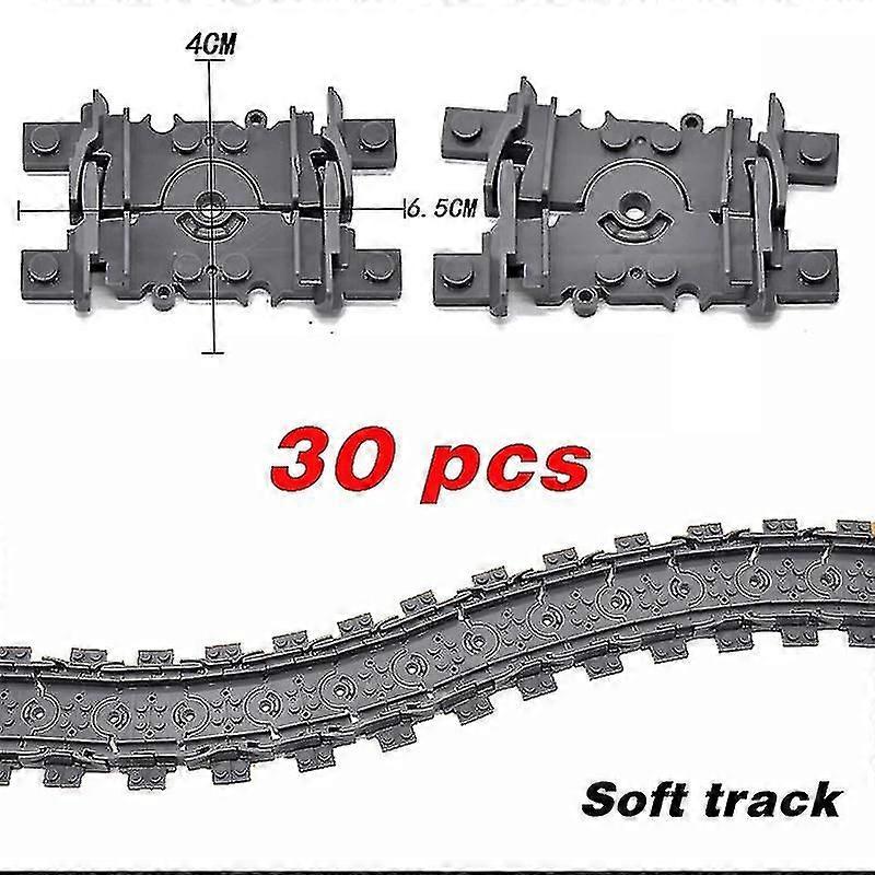 New Trains Flexible Tracks Soft Straight Curved Rails Switch Building Block Models Railways Toys For Kids Soft track-30pcs