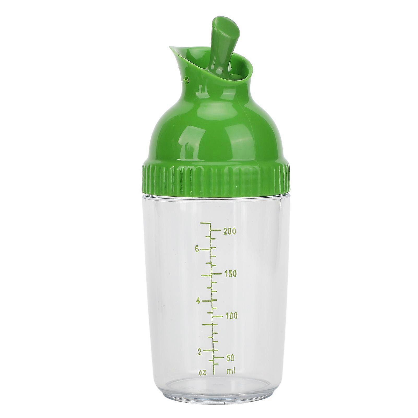 200ml Salad Dressing Shaker BPA Free Prevent Leakage Salad Dressing Jar with Lid for KitchenGreen