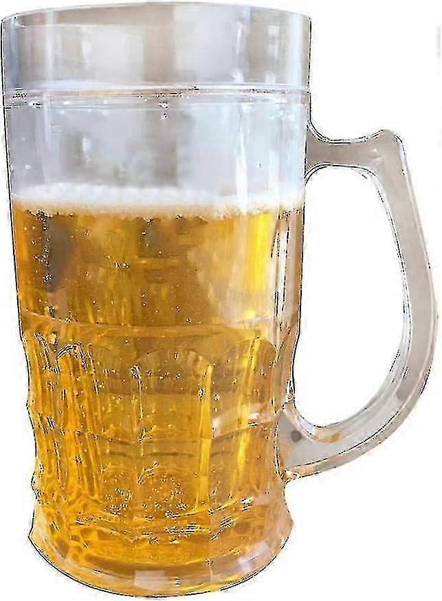 Tricky Beer Mug 401-500ml - Creative Double Interlayer Ice Spoof Fake Beer Mug