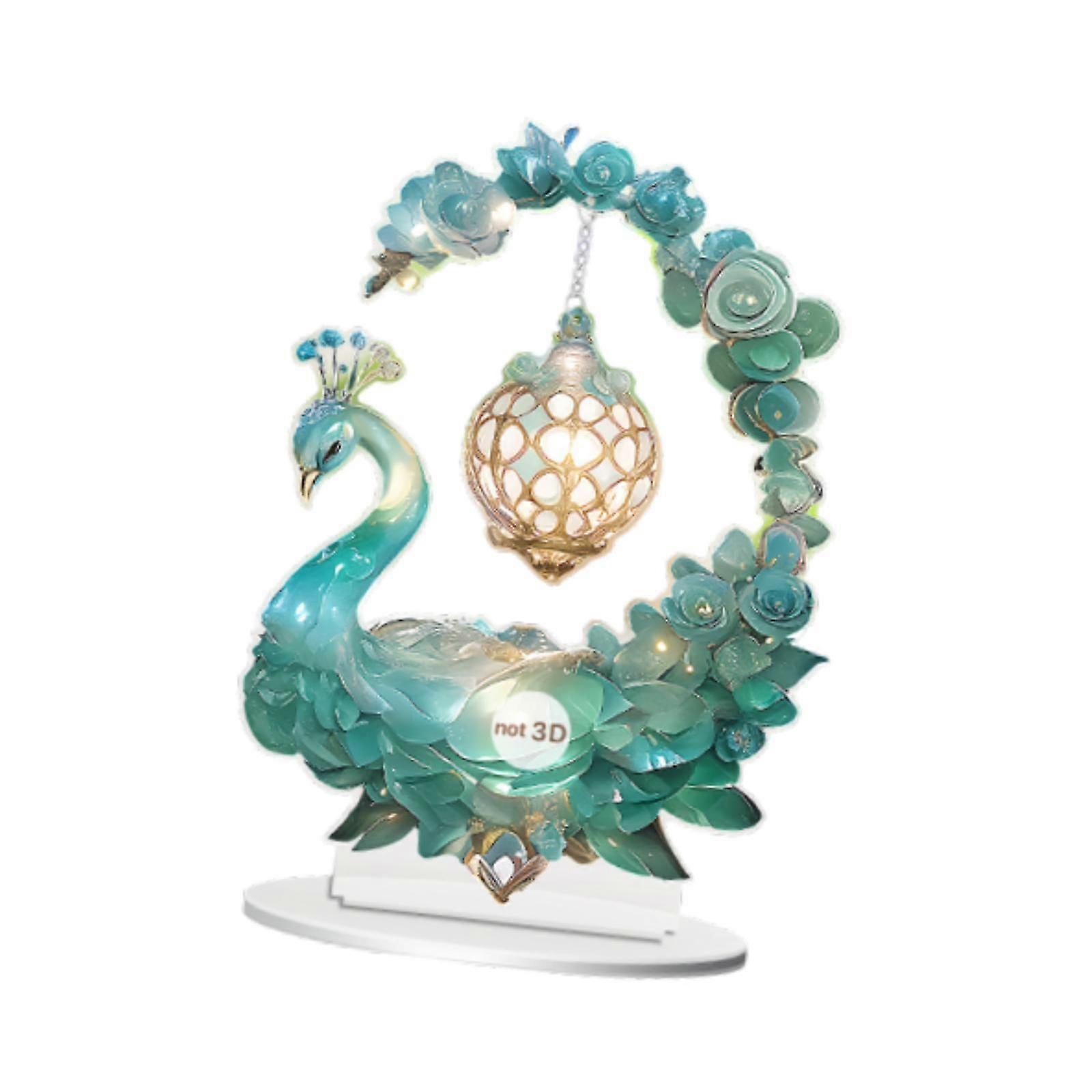 Acrylique Peacock Table Ornament Centre de table pour meuble TV de ferme