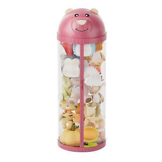 Plush Toys Storage Bucket Organizer Transparent Tube Zipper Closure Large Capacity Stuffed