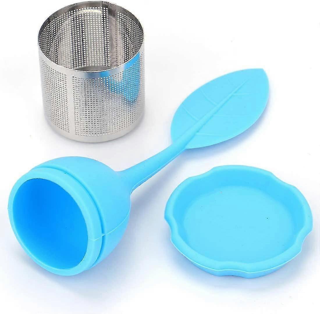 Extra Fine Mesh Tea Infuser For Loose Leaf Tea Stainless Steel Tea Strainers Tea Filters With Bpa-free Silicone Handle And Drip Tray For Tea Cups, Mug