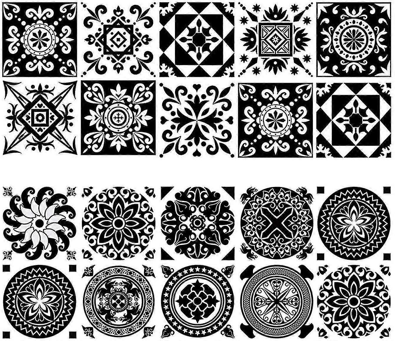 20 Pieces Square Tile Stickers, Tile