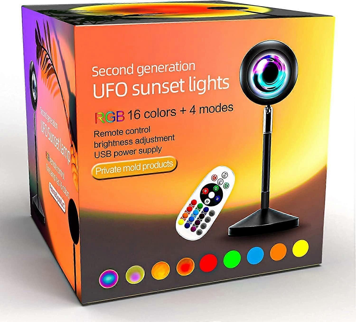 SBSG Sunset Lamp | Sunset Projection Lamp | Sunset Light Projector with 24Keys Remote Multiple Colors | RGB LED Multicolor TIK Tok Adjustable Sunset l
