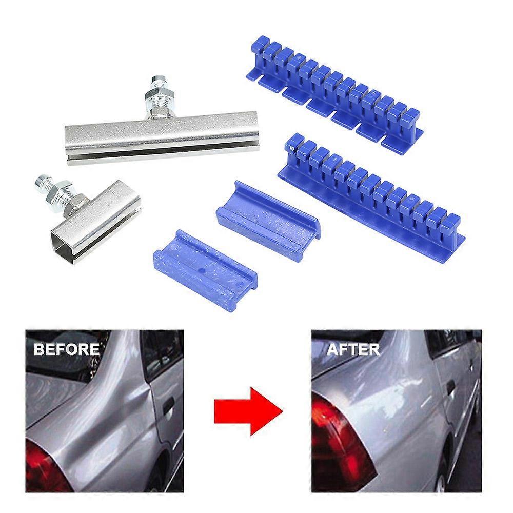 Car dent repair kit for bodywork with line pull and tabs