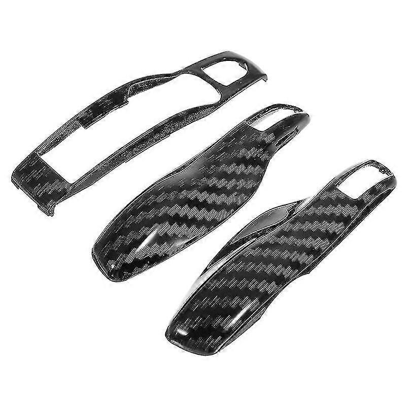 3pcs רכב חכם מארז מארז מעטפת abs סיבי פחמן שלט רחוק כיסוי מפתח מקרה מדבקת fob עבור פורשה Panamera קאיין מקאן