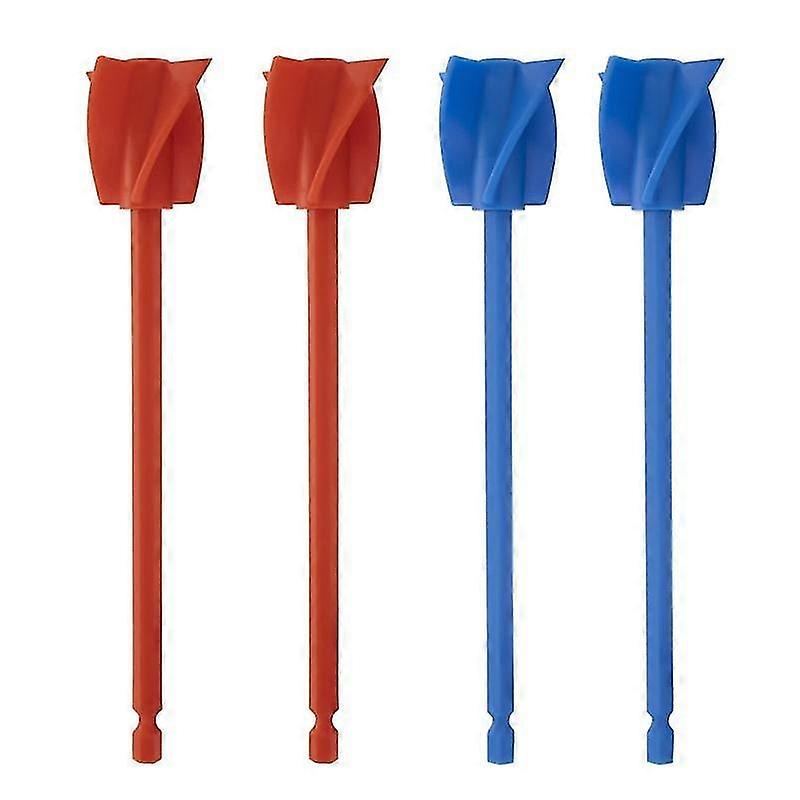 4Pcs Resin Mixer Paddles, Epoxy Mixer Attachment compatible Powerful Mixing, Reusable Paint Mixer, P
